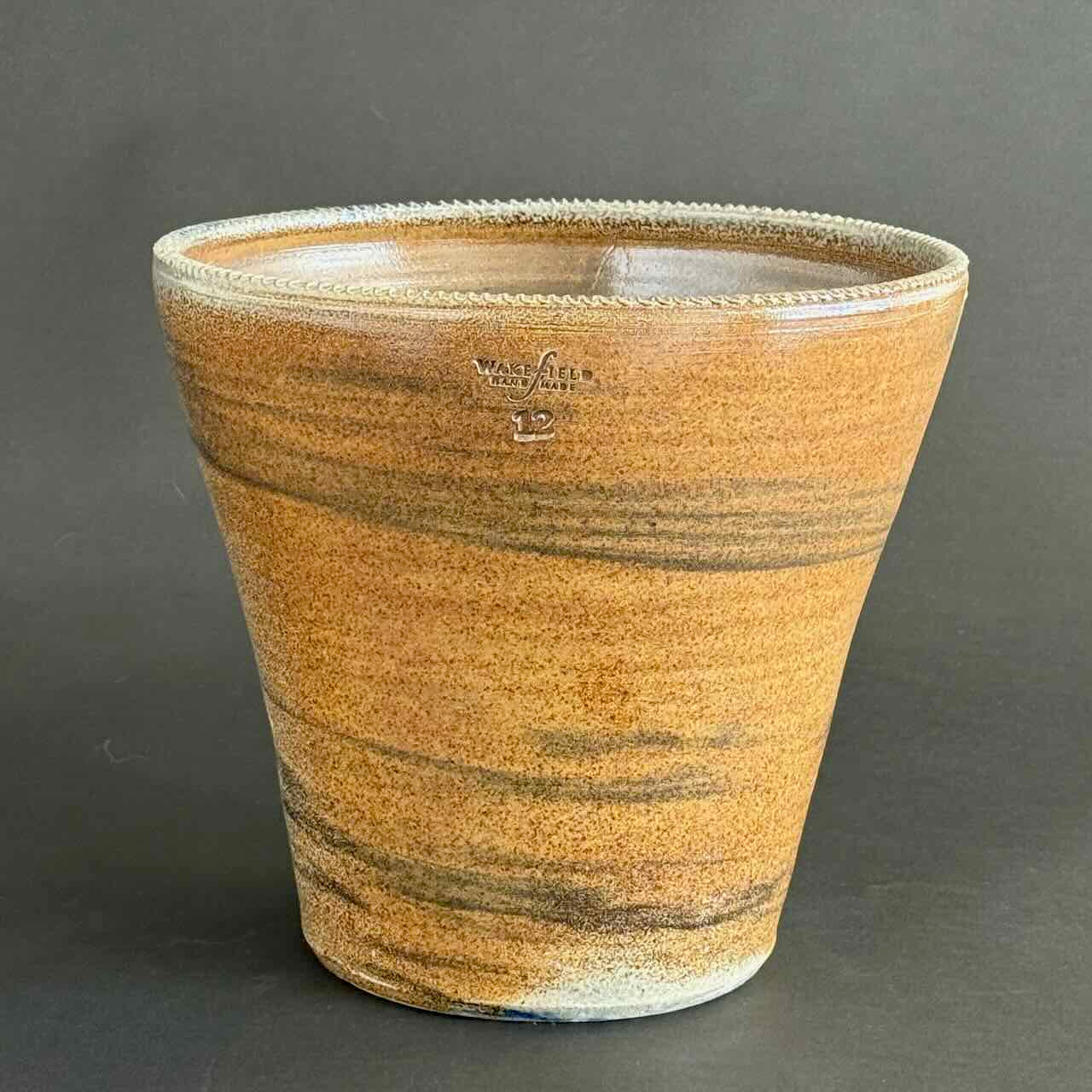 Soda Fired Marbled Work Pots, No Saucer