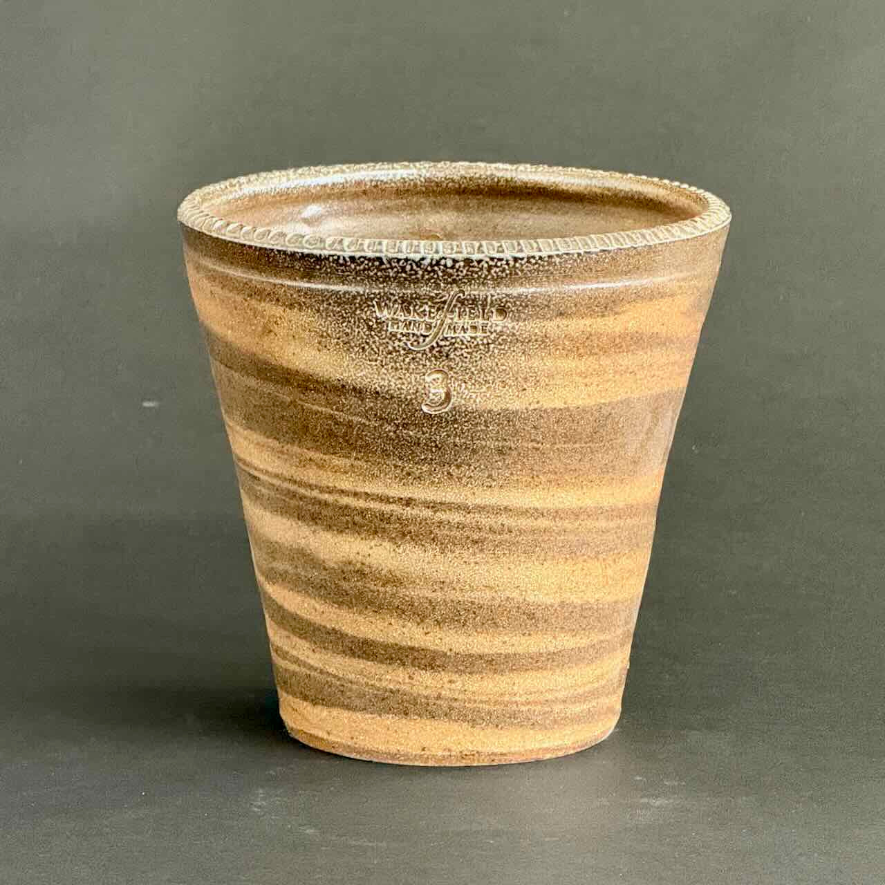 Soda Fired Marbled Work Pots, No Saucer