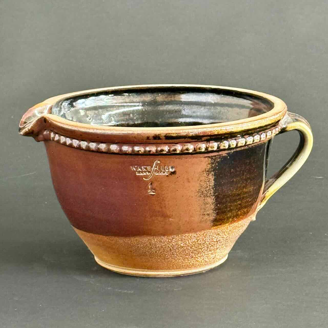Soda Fired Batter Bowl, One of a Kind, Tenmoku Glaze