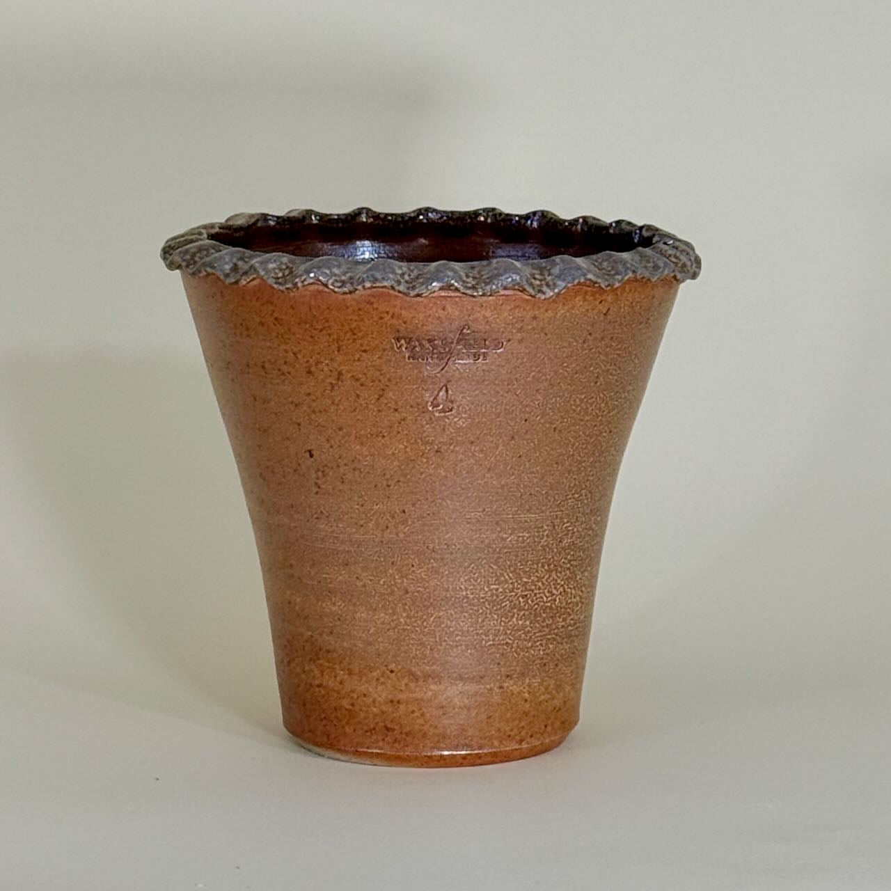 One of a Kind Soda-Fired Pastry Rim Long Tom, No Saucer