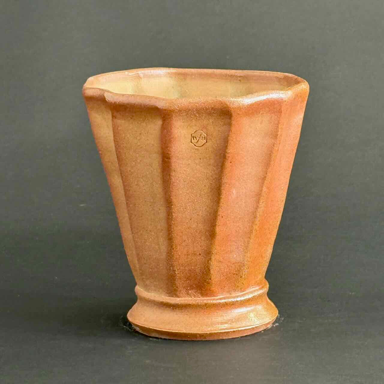 Soda Fired Faceted Flowerpot, Natural Soda, No Saucer