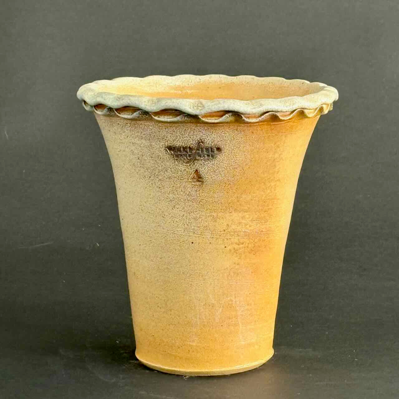 One of a Kind Soda-Fired Pastry Rim Long Tom, No Saucer