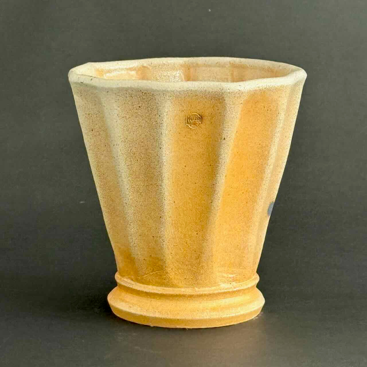 Soda Fired Faceted Flowerpot, Natural Soda, No Saucer