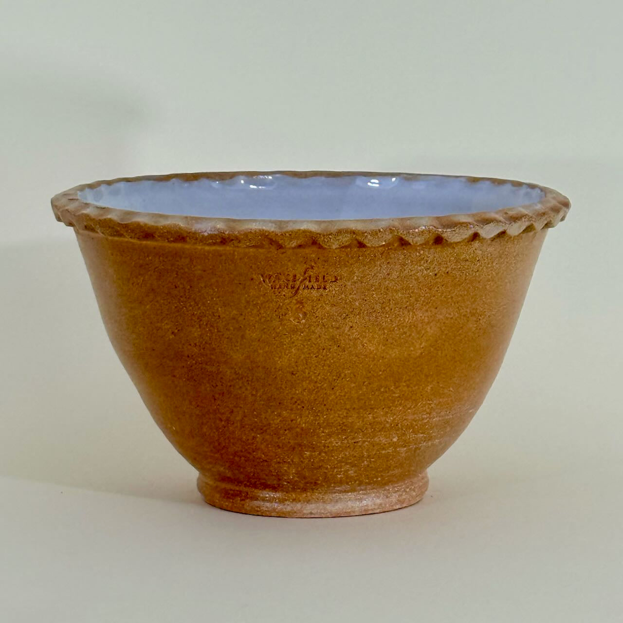 Mixing Bowls, Soda Fired with Pie Crust Rim