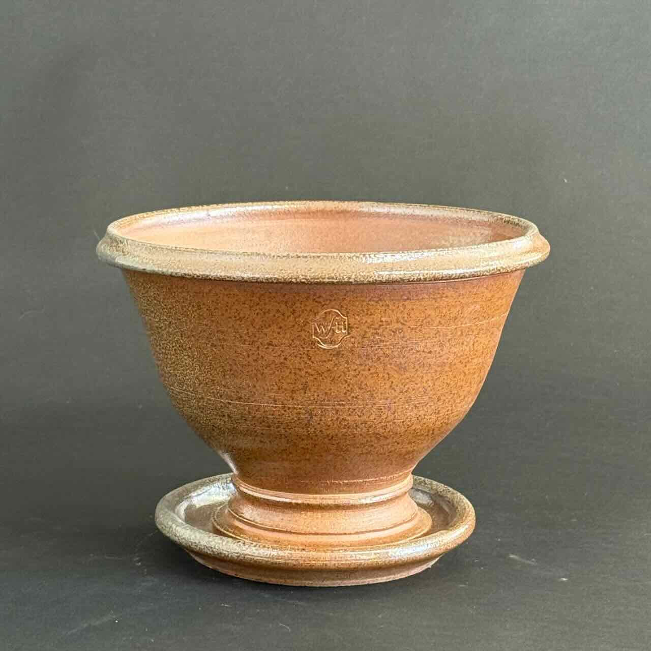 Soda Fired, One of a Kind, Wakefield Urn with Saucer