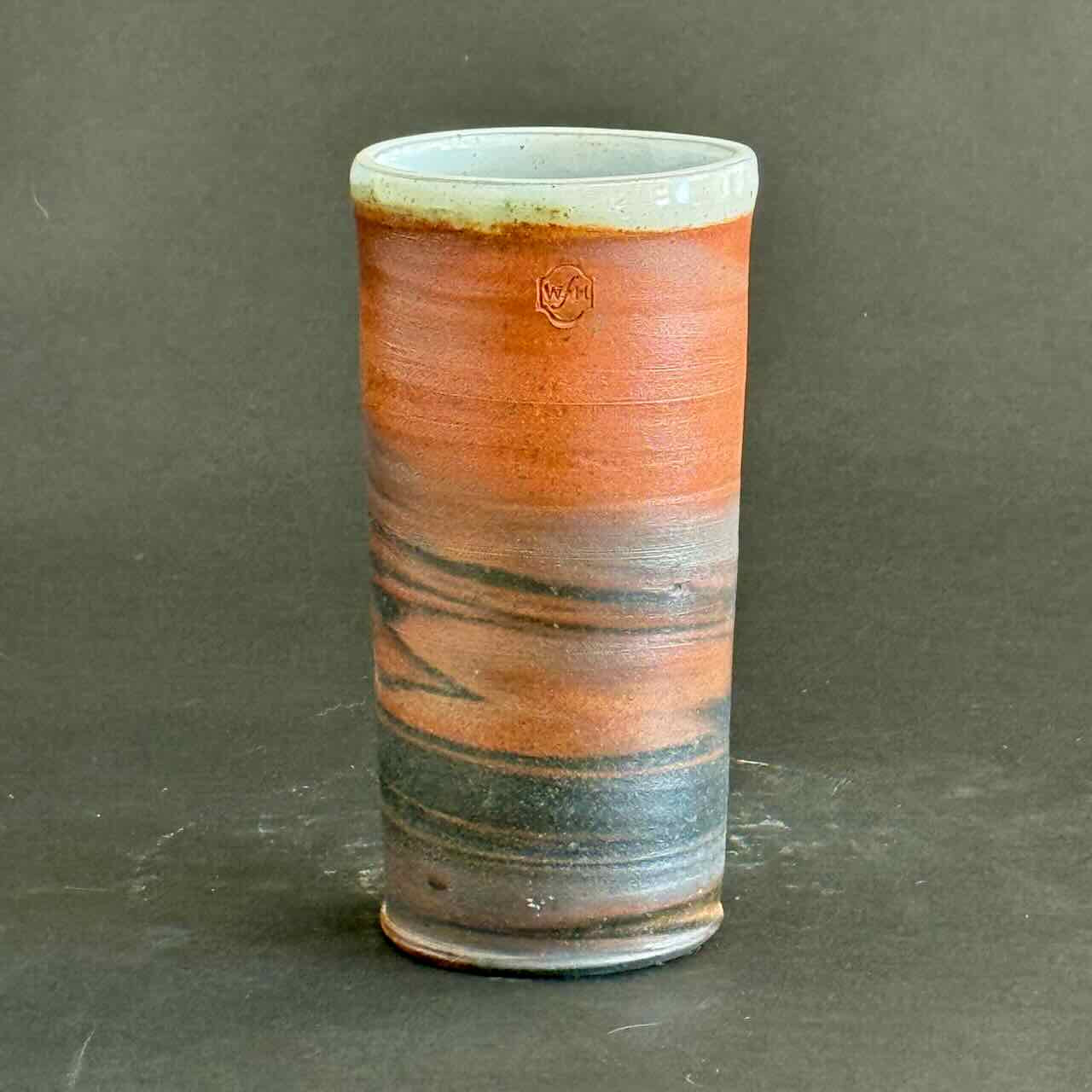 Marbled Cylinder Vase, Soda Fired