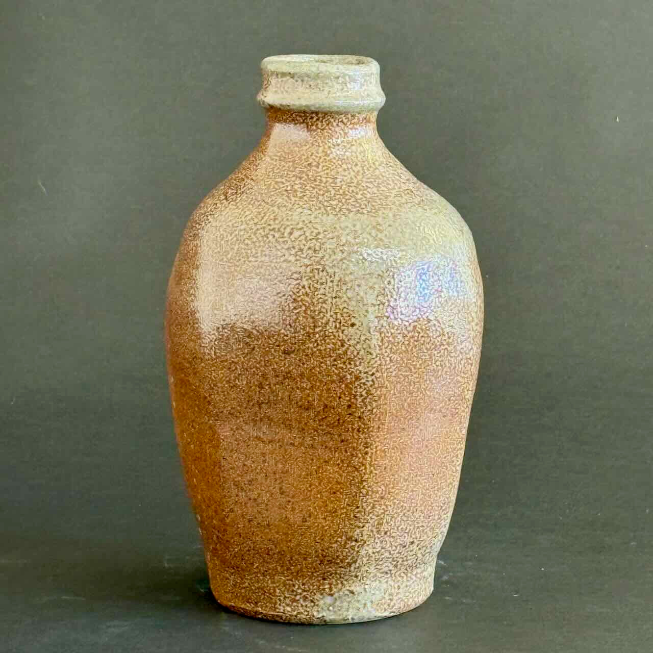Soda-Fired Faceted Bottle Vase, One of a Kind