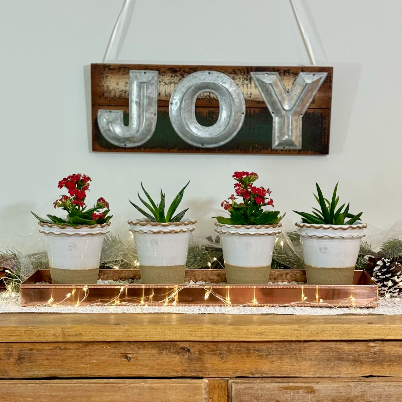 Marbled Herb Pots Set of 4