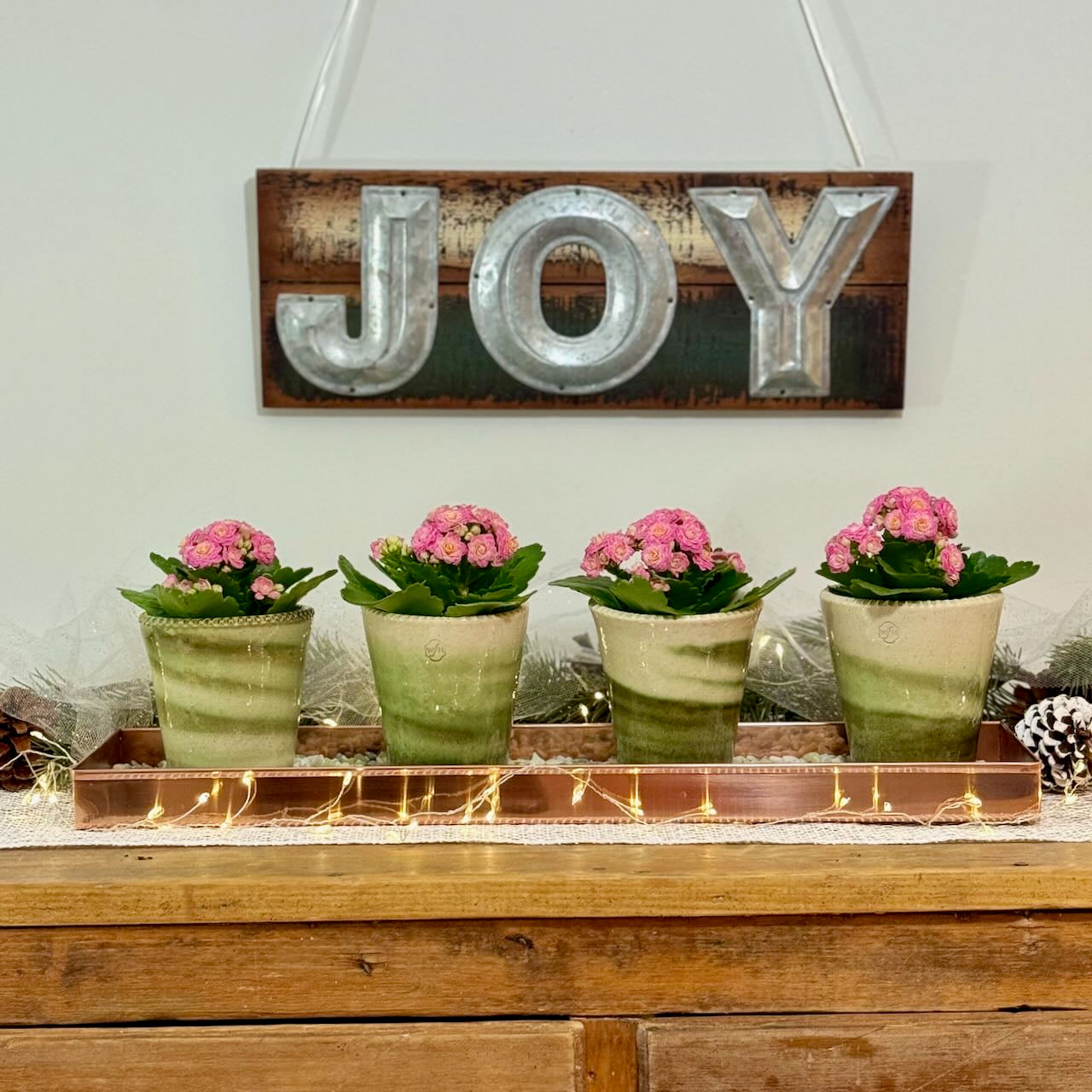 Marbled Herb Pots Set of 4