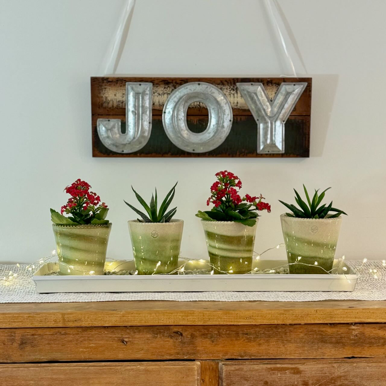 Marbled Herb Pots Set of 4