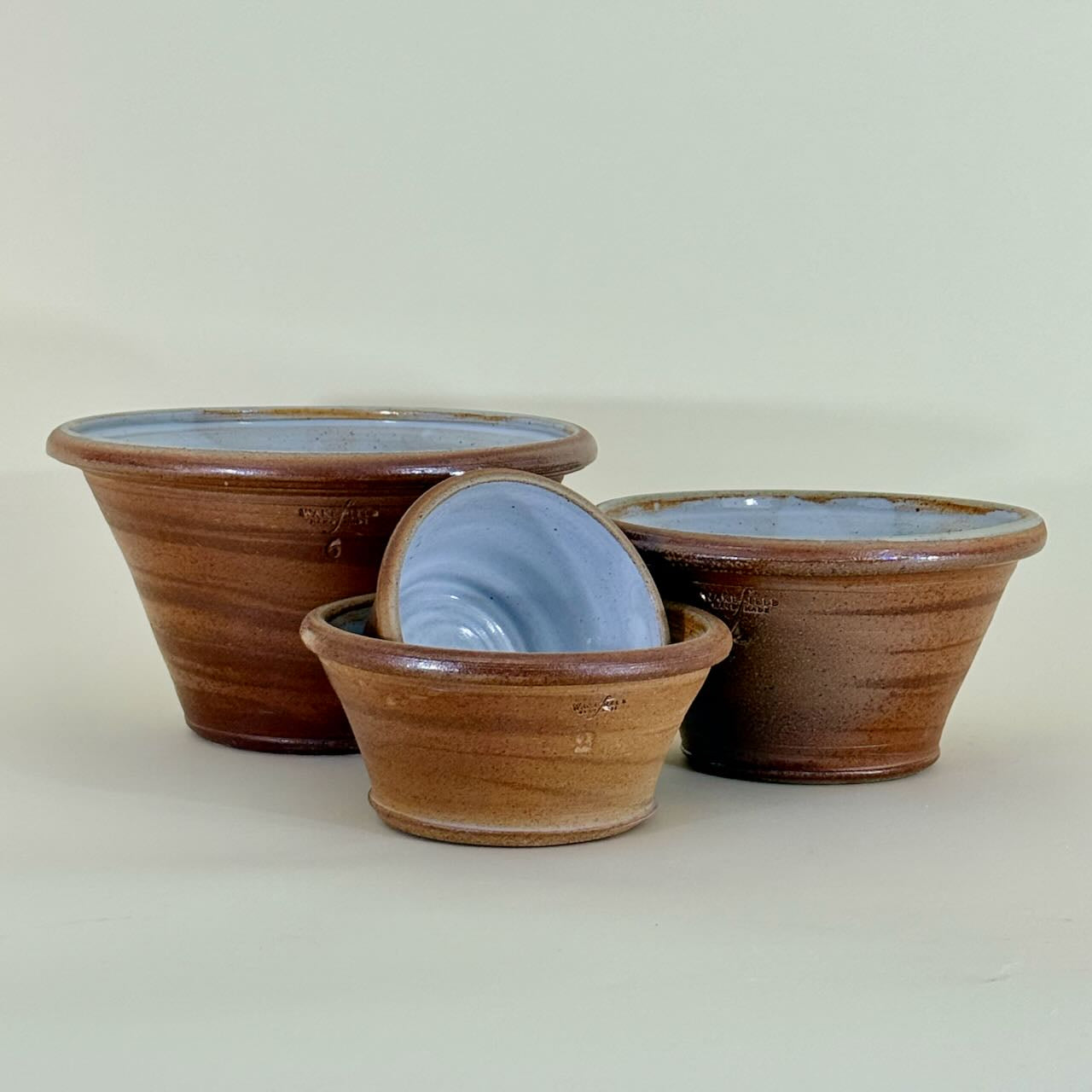 Soda Fired Marbled Pancheon Serving Bowls