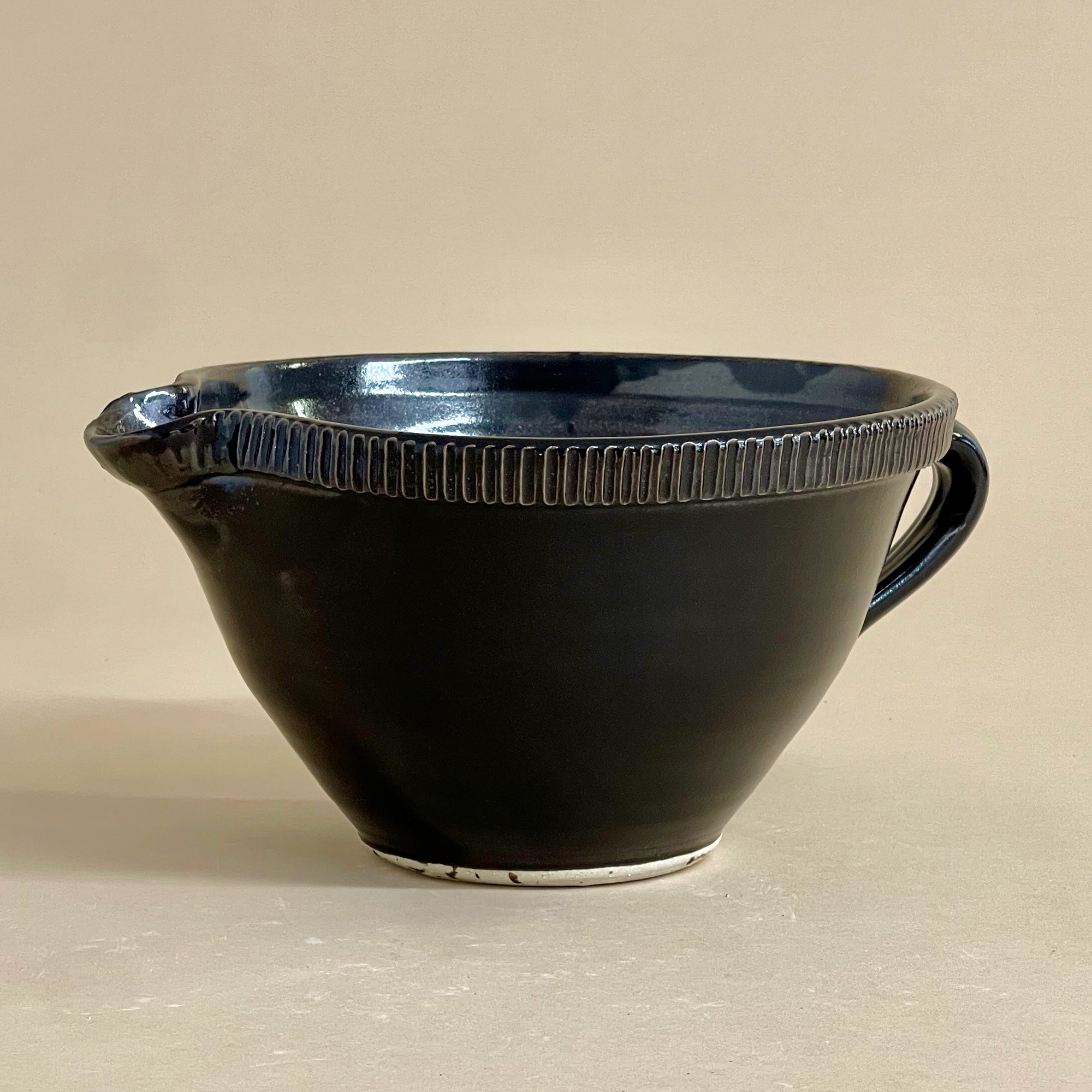 Glazed Stoneware Batter Bowls, Medium Size