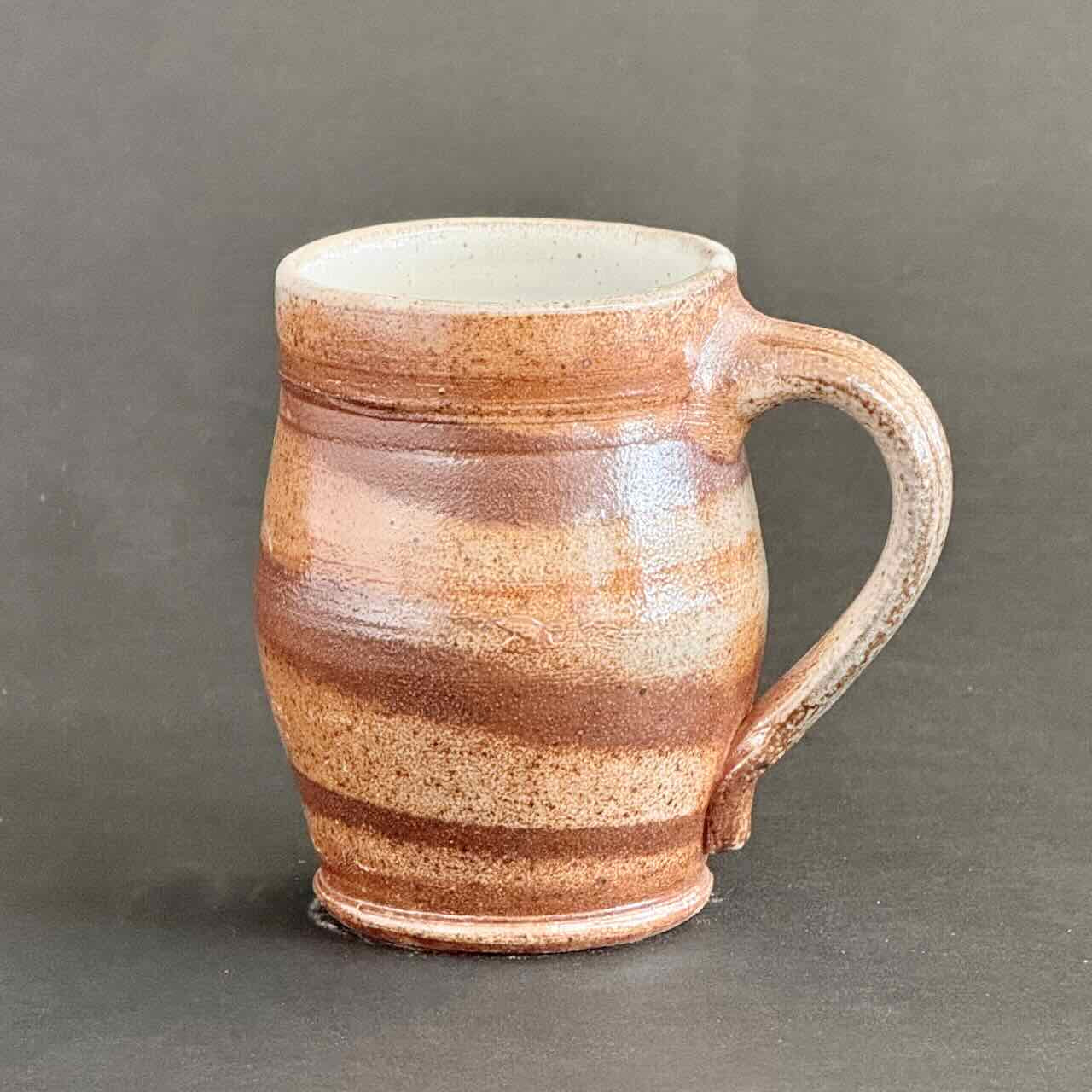 Soda Fired Marbled Barrel Shaped Mugs