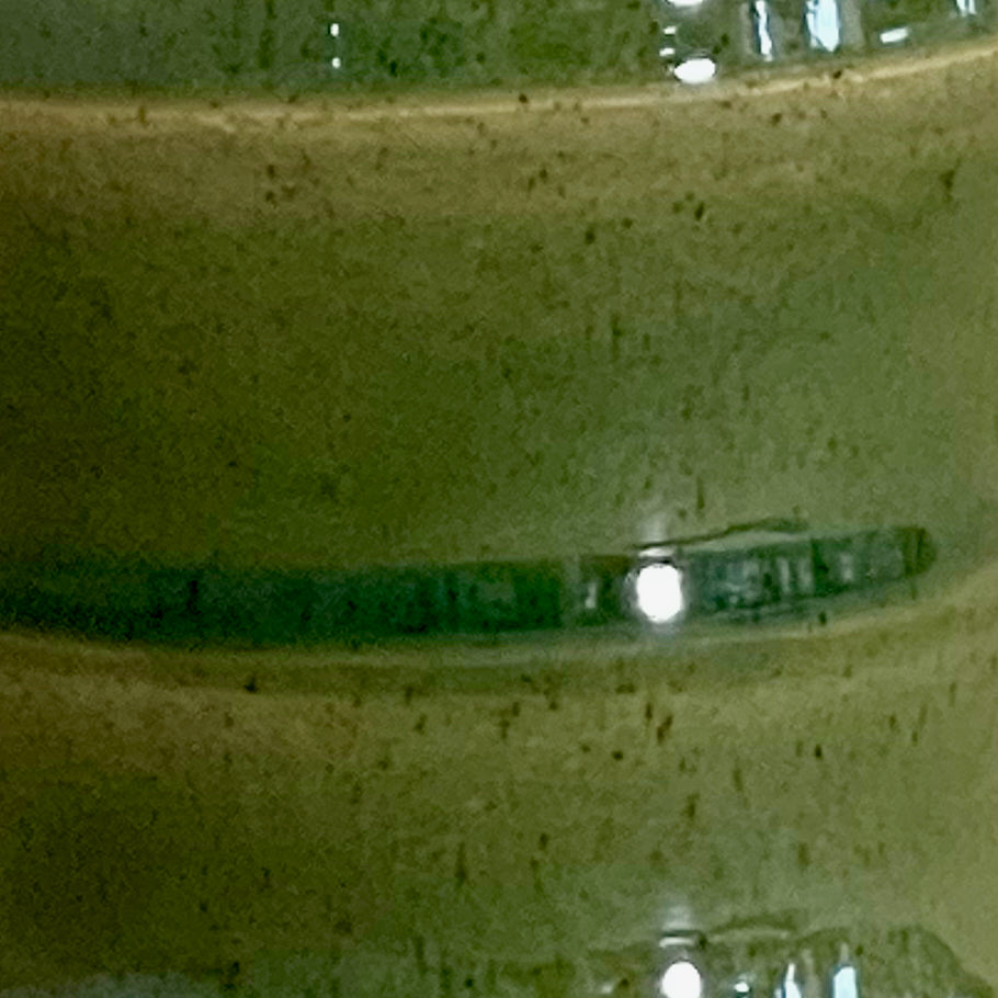 Glazed Rimless Pot with Attached Saucer