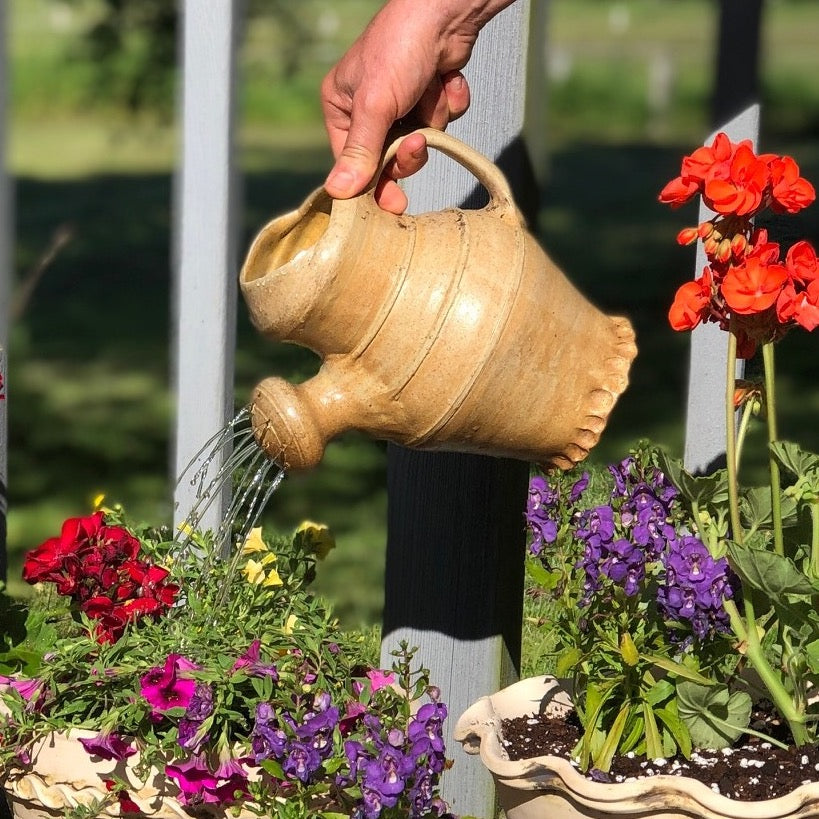 Glazed Stoneware Watering Pot