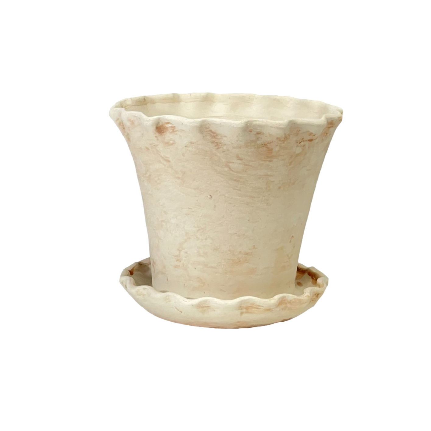Pennsylvania Crimped Rim, with Attached Saucer